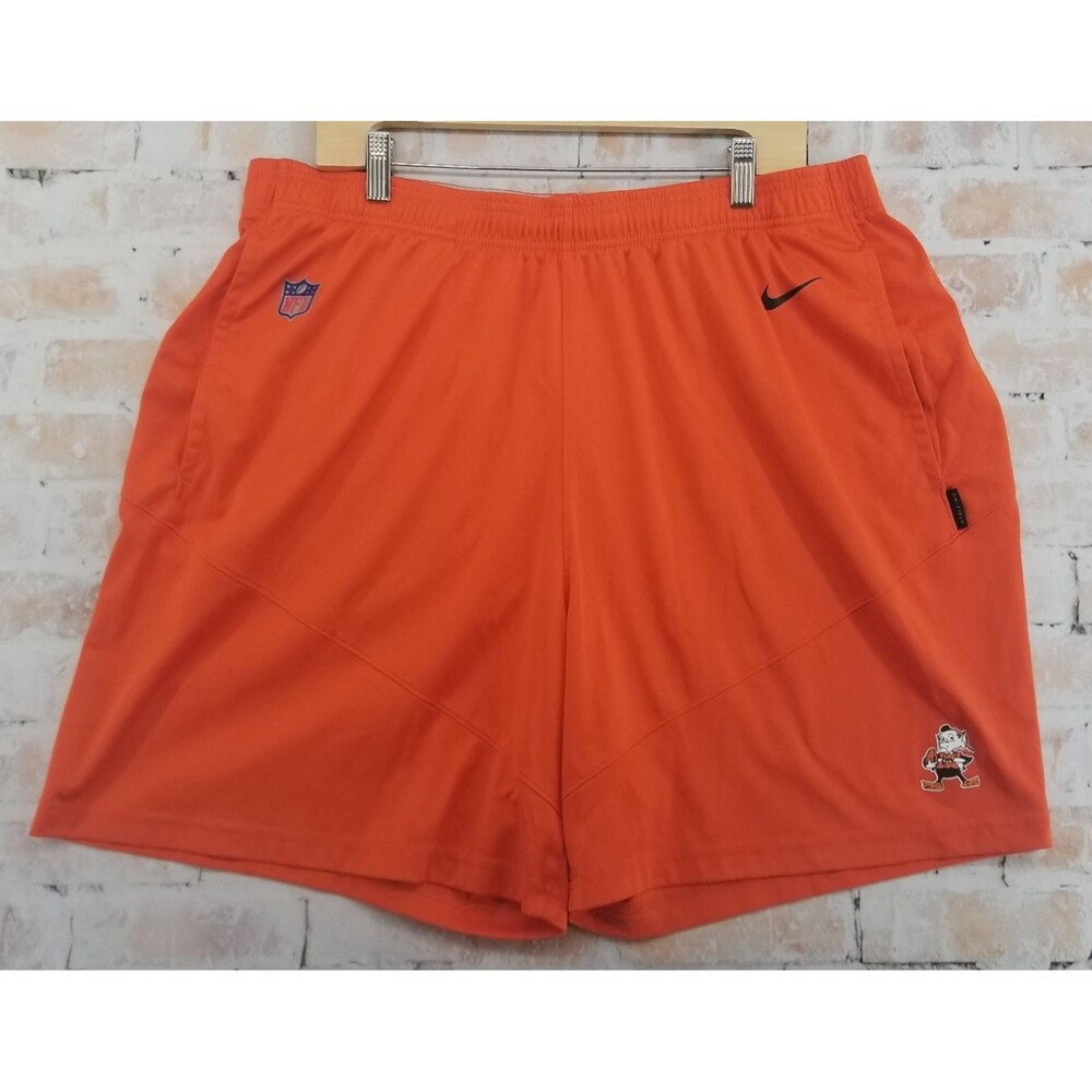 Nike NFL On Field Dri-FIT Cleveland Browns Athletic Short Orange Men's Size XXL